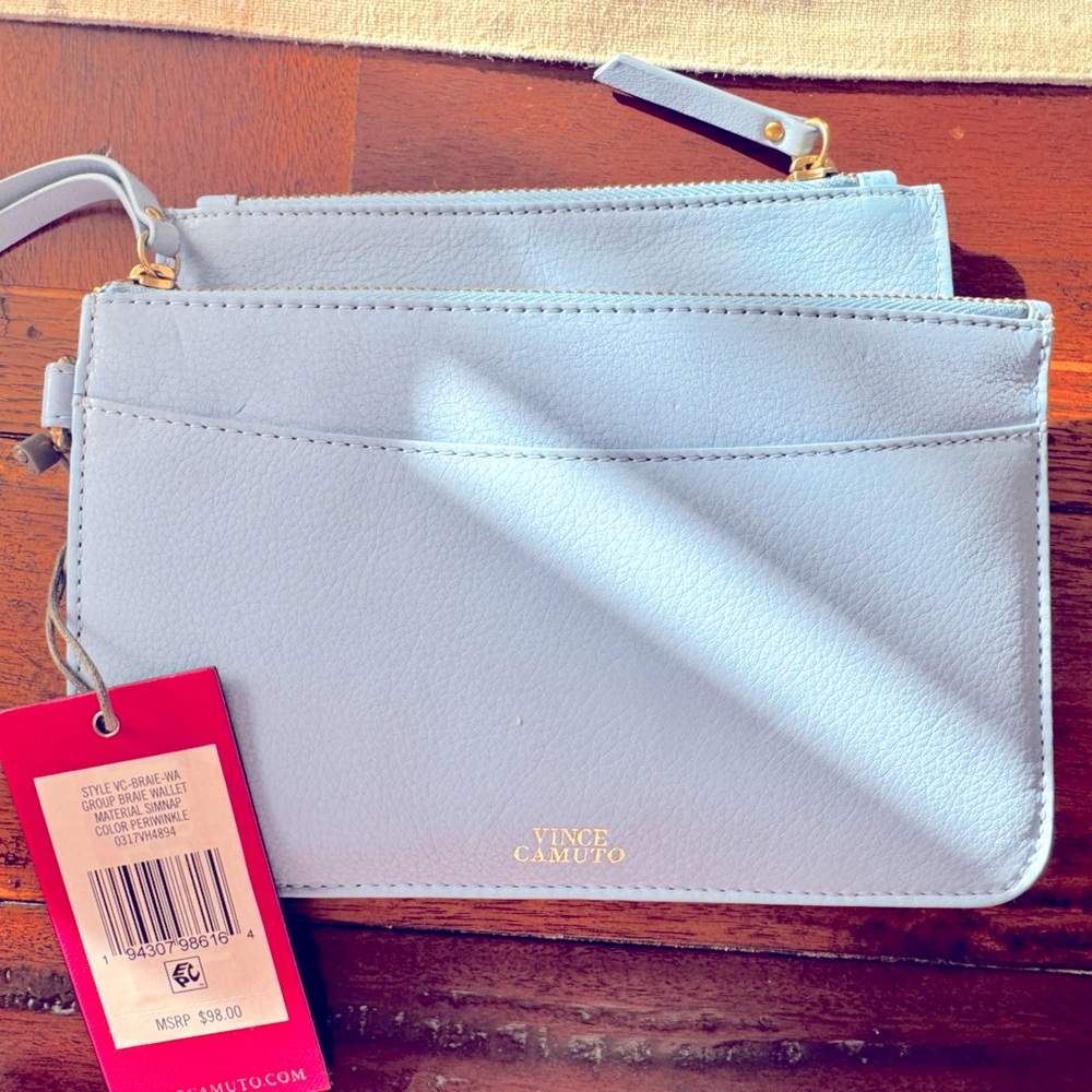 Vince Camuto Leather Braie Wristlet - Periwinkle Blue